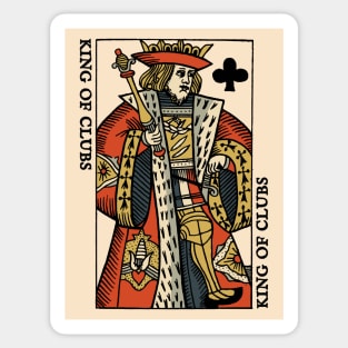 Classic Original Standard Character of Playing Card King of Clubs Sticker